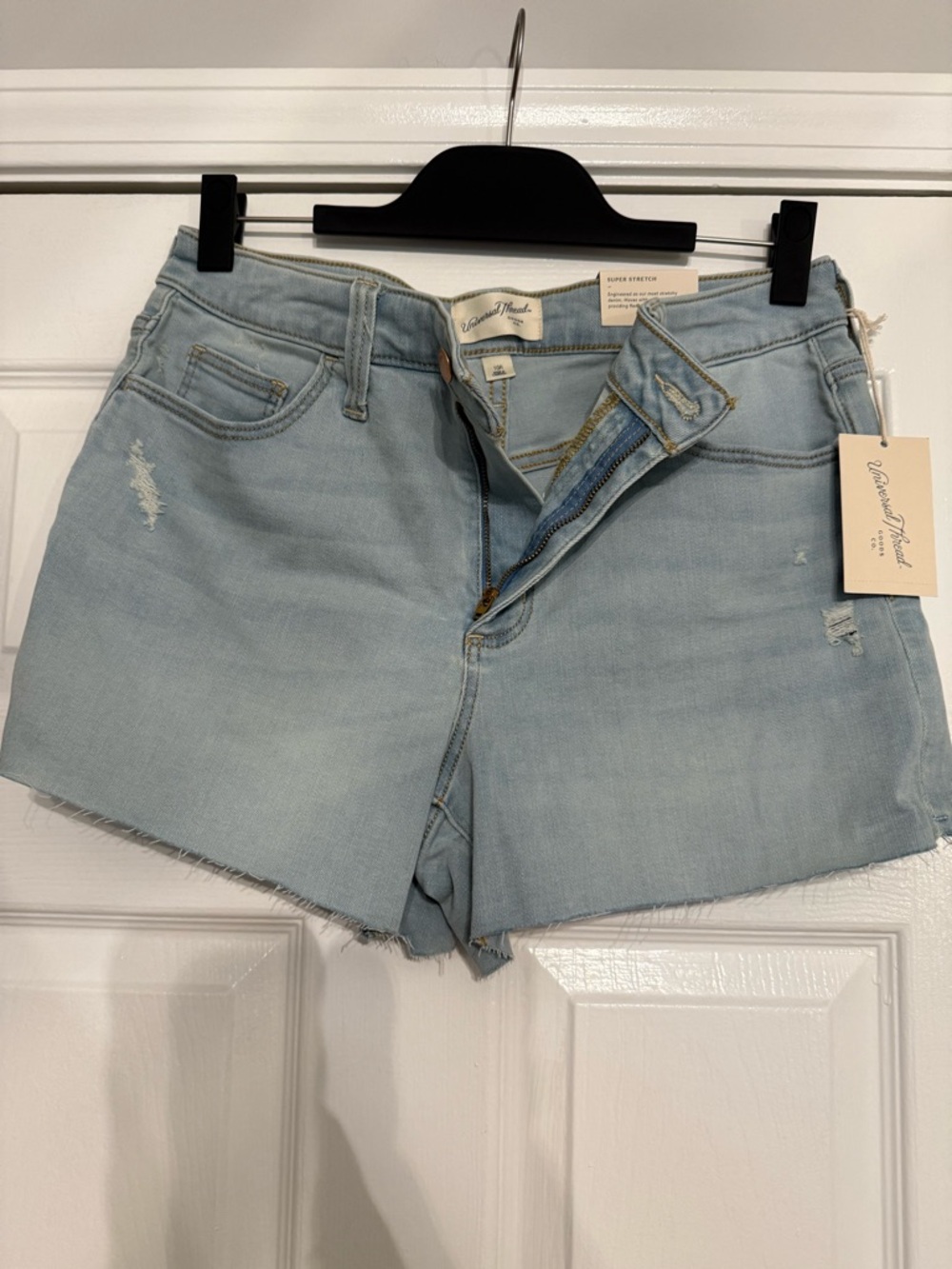 Universal Thread Light Blue Distressed Denim Shorts